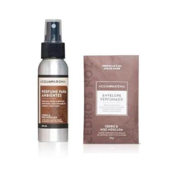 Imagem de Perfume para Ambientes + Sachê Acqua Aroma Cedro e Noz-Moscada