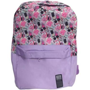 Imagem de Mochila Basic Stiker Wincy em Poliéster Winth, Lilás, UN