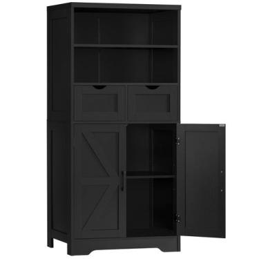 Imagem de Armário de Armazenamento TEENFON Preto 60 x 30 x 126 cm com Prateleira