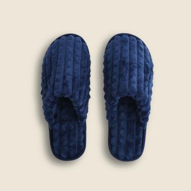 Imagem de Pantufa Premium Navy Microfibra Azul - A\CASA