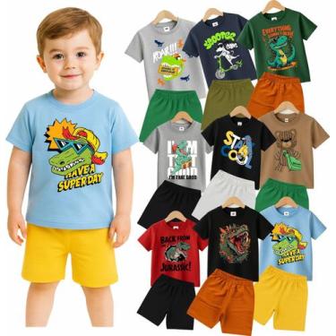 Imagem de Kit 5, 3 ou 1 Conjunto Sortido Básico Roupa Infantil Masculino verão C