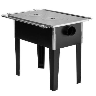 Imagem de Fogão A Lenha Campeiro Preto Fornos Pinhal N1