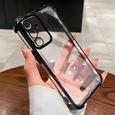 Imagem de Capa Transparente Preta Para Samsung Galaxy A16 A26 A06 A36 A56 5G Com