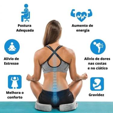 Imagem de Almofada Assento Anatômica Coccix Para Dor Coluna Pós Operatório Ortop