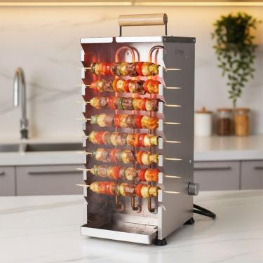 Imagem de Churrasqueira Elétrica 1800w Portátil para 10 Espetinhos 110V Titan