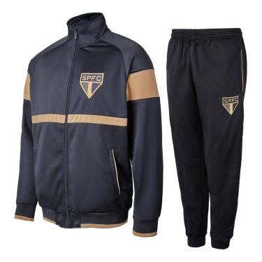 Imagem de Agasalho Conjunto Masculino Jaqueta Calça São Paulo Gold-Masculino
