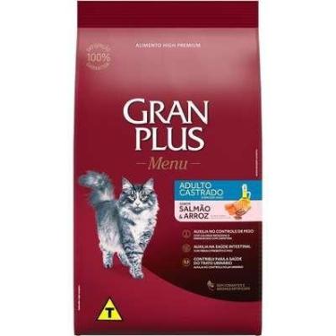 Imagem de Ração GranPlus Menu Salmão e Arroz para Gatos Castrados Adultos 10kg