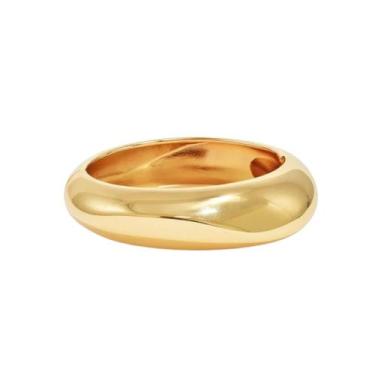 Imagem de Bracelete liso ondulado - Banhado em ouro 18k - Valencio Joias
