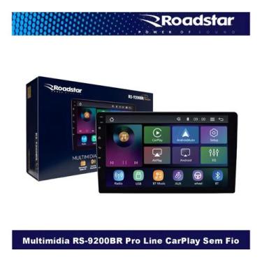 Imagem de Multimídia Mp5 9 Roadstar Rs9200br Pro Line Carplay Sem Fio Preto