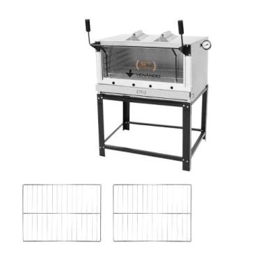 Imagem de Forno Gás Industrial Infravermelho Refratária Roma Inox 90 Firiv90 + 2