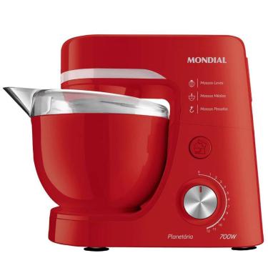 Imagem de Batedeira Planetária Mondial BP-03-R 4,5L 700W 12 Velocidades Vermelho 110V
