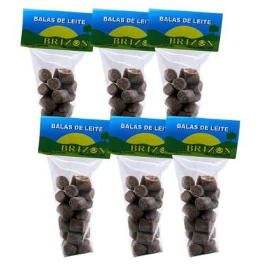 Imagem de BALA DE LEITE COM ACUCAR 100g BRIZON - KIT 6 UNIDADES