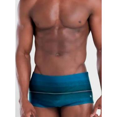 Imagem de Sunga Mash 303.75 Masculina Estampada Com Listra FPS 50 Poliéster T. P