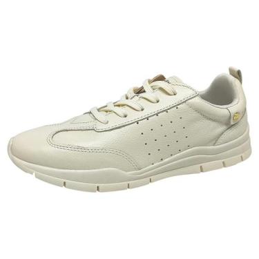Imagem de Tênis Feminino Casual Flatform Couro Conforto Comfortflex, Coconut, 38