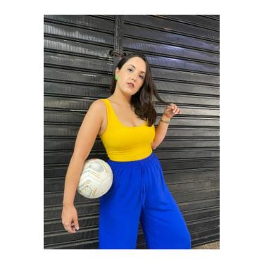 Imagem de Cropped Regata Liso -  Amarelo - Rosa Poá