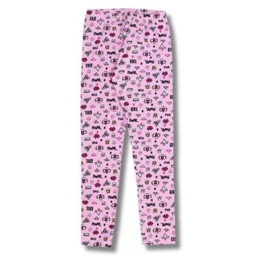 Imagem de Calça Legging Juvenil e Infantil Feminino - Estampada - TECIA, Rosa, 1