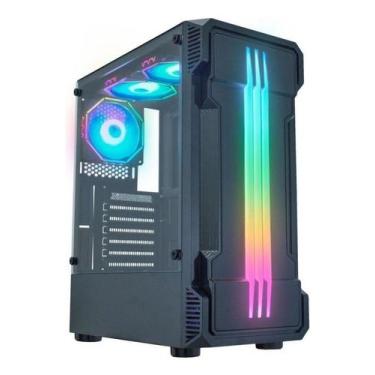 Imagem de Gabinete Gamer Bifrost Preto Cg-01kb Led Rgb Atx Safety View - K-Mex