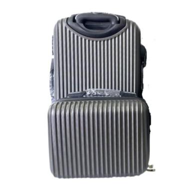 Imagem de Mala de viagem + frasqueiras fibra com rodinha 360 chumbo - IMPORTADO