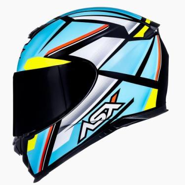 Imagem de Capacete Asx Eagle Explorer Brilho Preto/Azul/Branco, 62