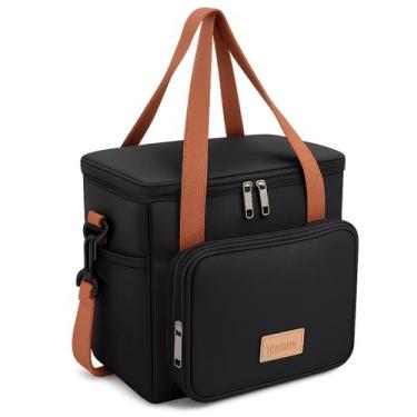 Imagem de Bolsa Térmica Grande Lancheira C/ Alça Ajustável de Ombro - Dexin, Pre