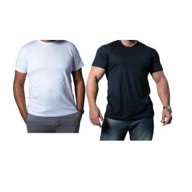 Imagem de Camiseta Masculina 100%Algodão Caimento Ideal Kit 2 Peças - INDICE MAL
