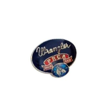 Imagem de Broche Oval Country de Rodeio  Prateado com Esmaltação - Pistache Aces
