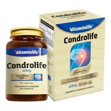 Imagem de Condrolife Colágeno Tipo Ll 40mg 30 Cápsulas Vitaminlife Sabor Natural