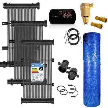 Imagem de Kit Aquecimento Solar para Piscinas Até 20m2 Teksol com Controlador de Temperatura Luxpool KS Aquecedores Bivolt