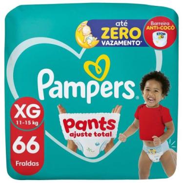 Imagem de Kit 3 Fralda Pampers Pants Ajuste Total Tamanho XG com 66 Unidades