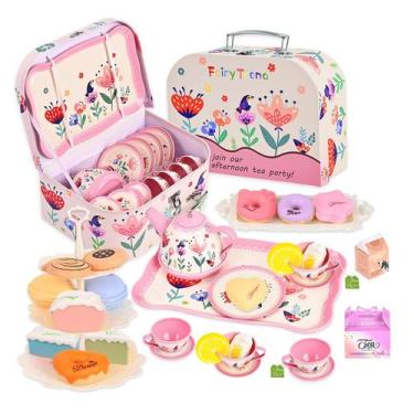 Imagem de Conjunto de Chá de Brincar Fairy Toona 39 Peças Presente para Faz de C
