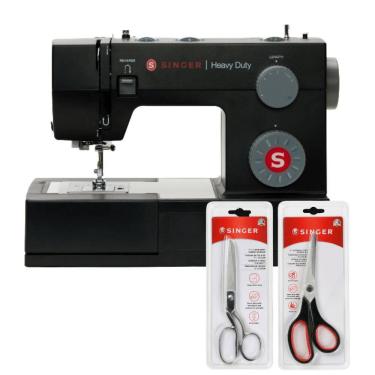 Imagem de Kit Máquina de Costura HD4423 Black e Tesoura 10" Tecido e Tesoura Multiuso Preta
