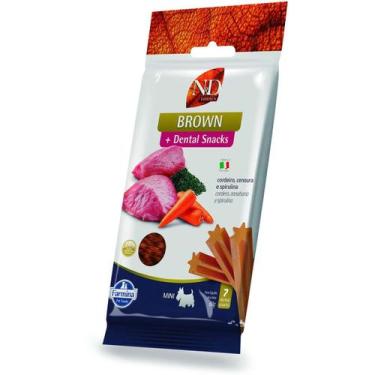 Imagem de Petisco N&D Brown Dental sabor Cordeiro Cenoura e Spirulina para Cães 