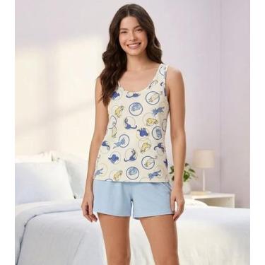 Imagem de Pijama Regata Algodão Várias Estampas P Ao Xgg Malwee Tamanho:MCor:Pal