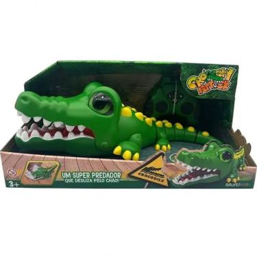 Imagem de Brinquedo Croc Attack BR2255 com Controle Remoto 8 Funções Modo Ataque e Dança Cauda Articulada Multikids