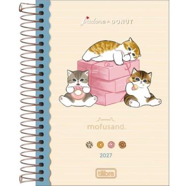 Imagem de Agenda Espiral Diária Mofusand Gatinhos 2027 - Tilibra -, Modelo 3