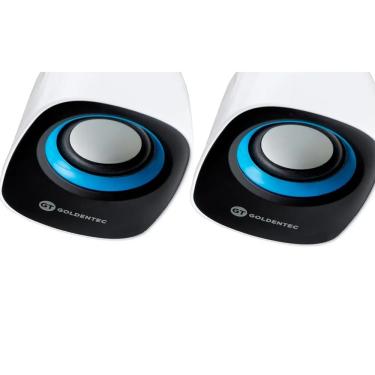 Imagem de Caixa de Som 6W rms gt Music Branco/Azul Goldentec