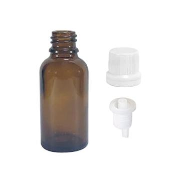 Imagem de Frasco de Vidro 30ml com Batoque Gotejador (20 Pecas) Cor:Branco