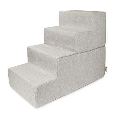 Imagem de Best Pet Supplies Escadas/Escadas Dobráveis para Animais de Estimação Feito nos EUA com Areia de Espuma Certificada CertiPUR-US, 4 Passos (H: 56 cm)
