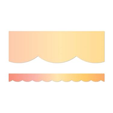 Imagem de Schoolgirl Style Bordas recortadas do pôr do sol Simply Safari — 13 tiras coloridas de borda de quadro de avisos para quadros de avisos, decoração de sala de aula Boho (7,6 x 7,6 cm)