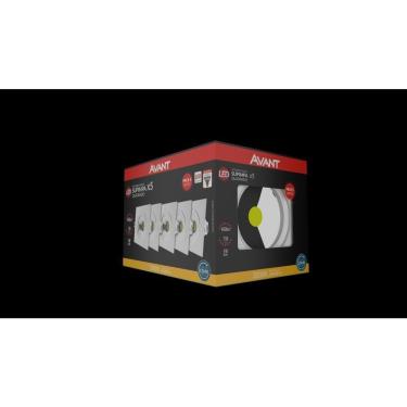 Imagem de Kit Com 5 Spots Supimpa Quadrados 5w 3000k Emissão De Luz Am