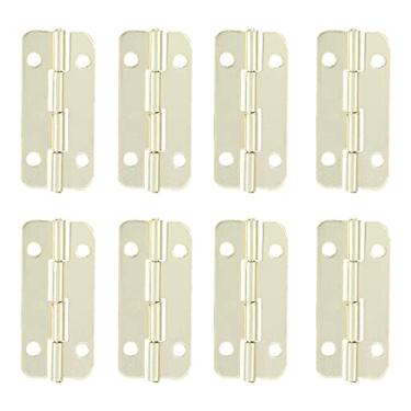 Imagem de Dobradiça de armário, 50 conjuntos requintados 3,8 x 1,7 cm Ferro Dobradiça de ferro para portas Armários para caixas de madeira Caixas de presente para uso prolongado