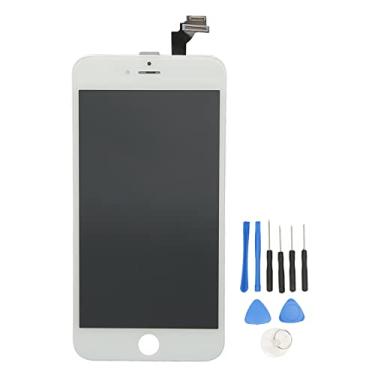 Imagem de para iPhone 6 Plus substituição de tela branca, 5,5 polegadas telefone móvel LCD touch screen digitalizador conjunto display completo para a1522 a1524 a1593, com conjunto de ferramentas de reparo