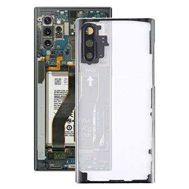 Imagem de For for galaxy Note 10 N970 N9700 Transparent Battery Back Cover with Camera Lens Cover (Transparent)