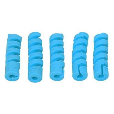 Imagem de Vbestlife 5 peças protetor de quadro de bicicleta espiral manga cabo de bicicleta quadro protetor de invólucro para mountain road bike (azul) ciclismo