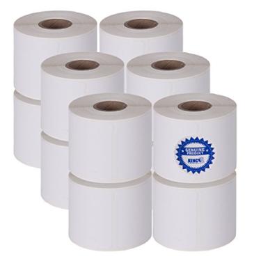 Imagem de Etiquetas de crachá de 5 cm x 10 cm 250 por rolo da Kenco Label, compatível com Dymo 1760756 (1 pacote) (pacote com 12)