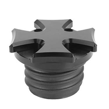 Imagem de aqxreight - Capa de tanque de óleo, acessório de substituição de tampa de tanque de óleo de combustível para motocicleta de alumínio de cor preta