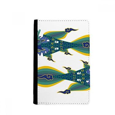 Imagem de Porta-passaporte China França Torre Eiffel China Dragão Notecase Burse carteira capa porta-cartão, Multicolor