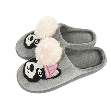 Imagem de Pantufa Feminina Com Estampa De Buldogue Cotton Ref.12005