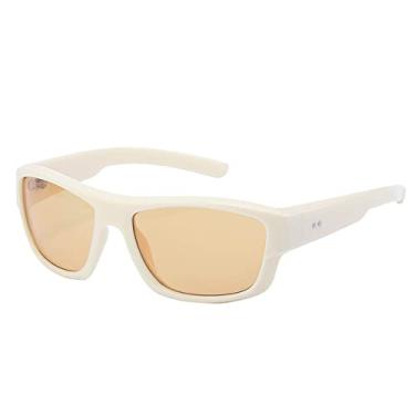 Imagem de Óculos de sol esportivos Punk Óculos de sol feminino Óculos de sol masculinos Quadrados Óculos de proteção Óculos UV400,C3 Creme,Tamanho único