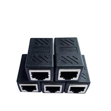 Imagem de OOMIAK RJ45 Conector de acoplador Cat7 Cat6 Cat5E Adaptador extensor de cabo de rede Ethernet [5 peças]